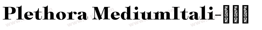 Plethora MediumItali字体转换